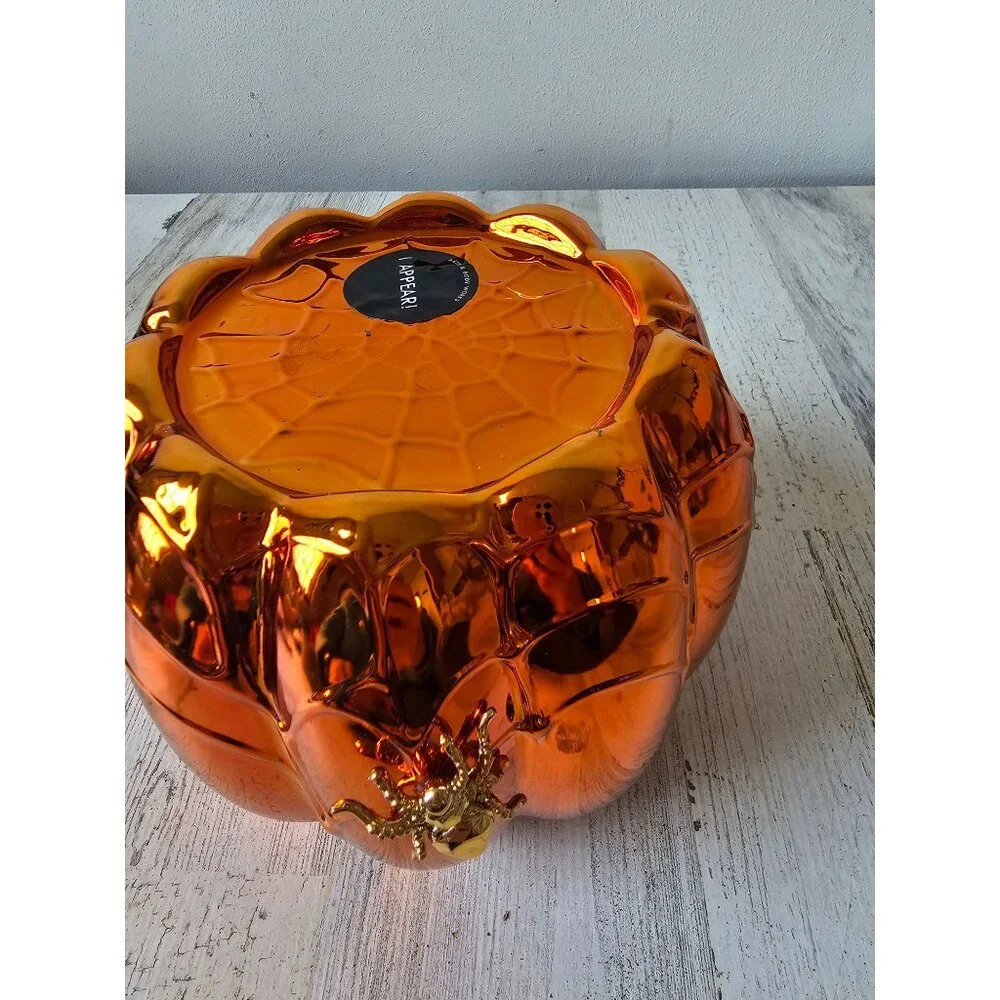 Bath body works‎ skull appear candle holder wick glass unique light up Halloween